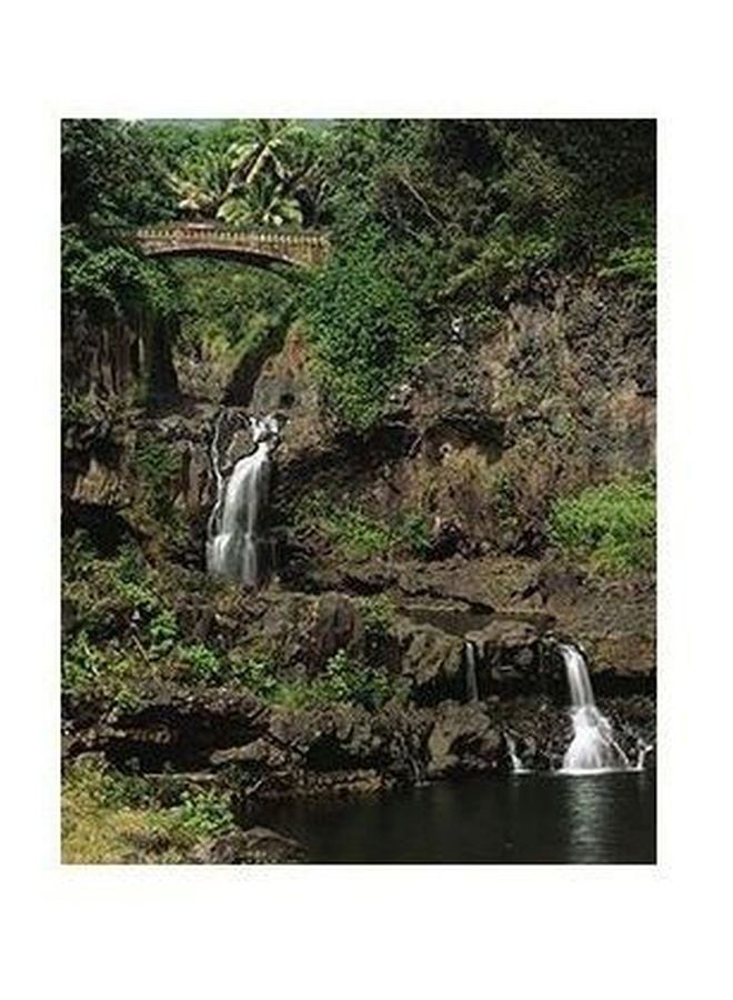 فوتو بلوك بوستر حائط للتزيين أخضر/بني/أبيض 45 X31سم