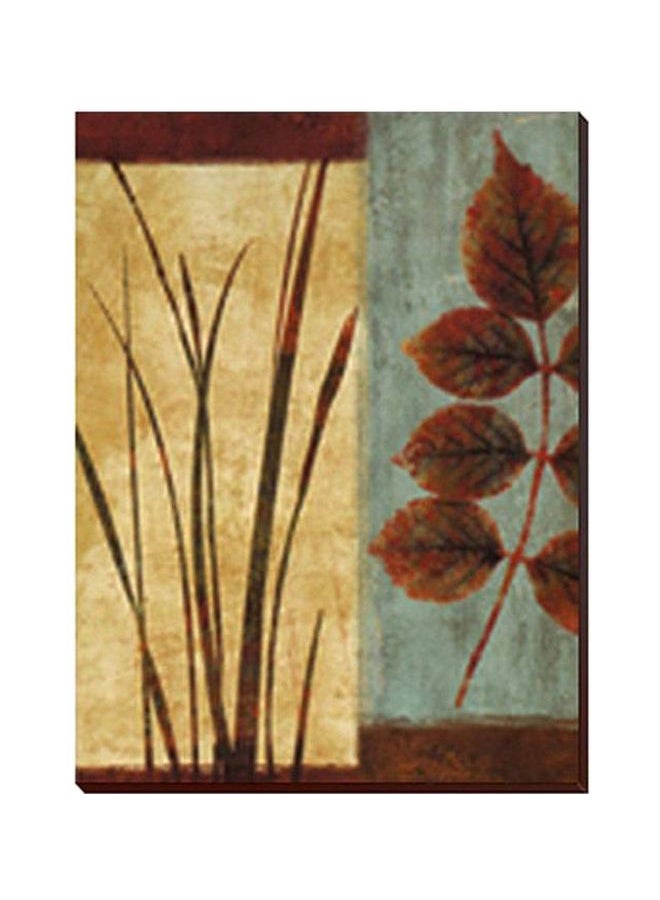 لوحة جدارية لتزيين الحائط مع إطار بني/أزرق/بيج 20x60سم