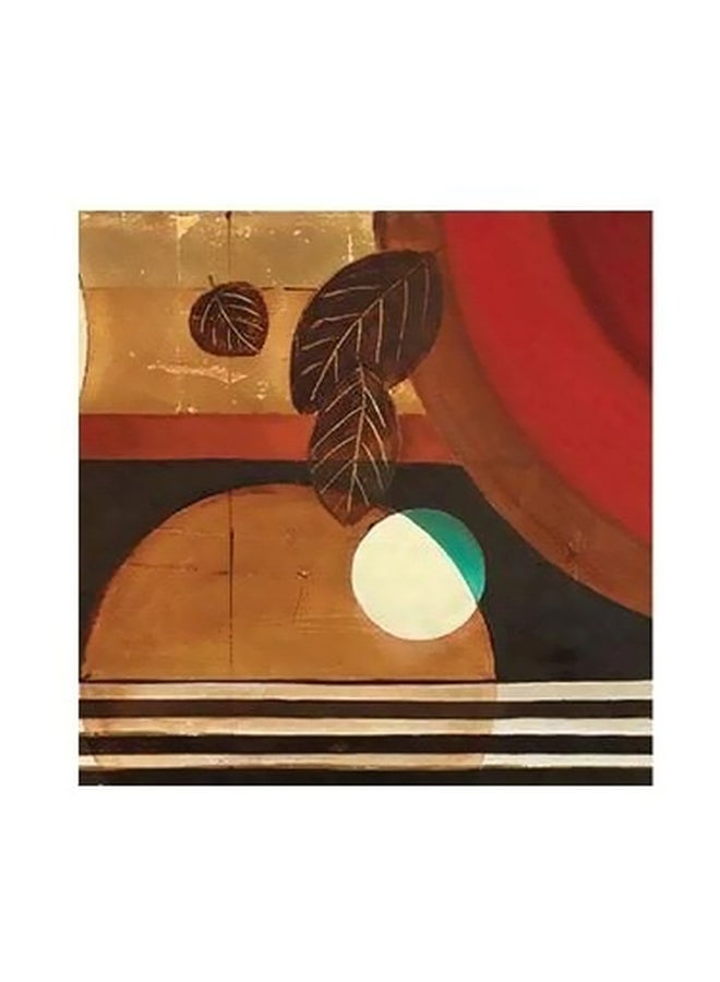 Decorative Wall Poster Red/Brown/Black 15x15cm