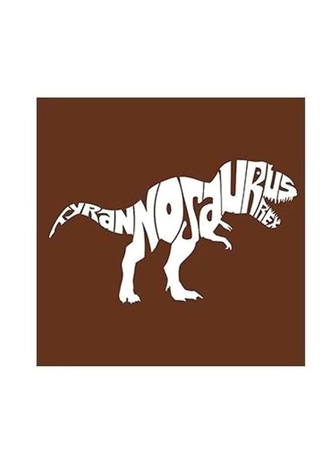 Decorative Wall Poster White/Brown 50 X 50cm