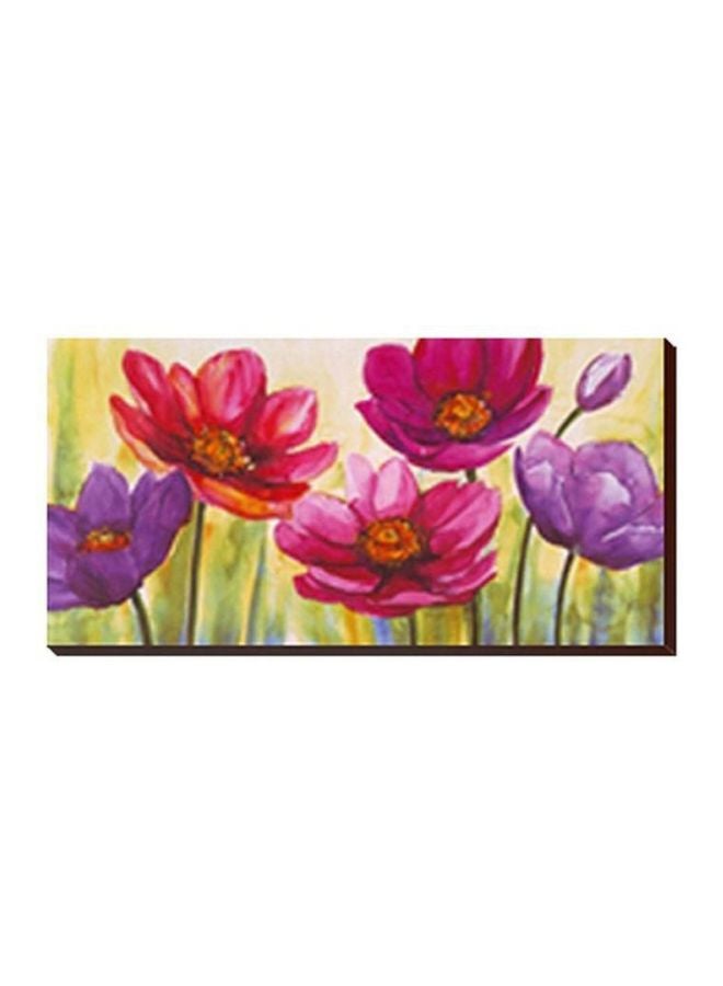 فوتو بلوك لوحة فنية لديكور الحائط أحمر/بيج/أخضر 54x18سم