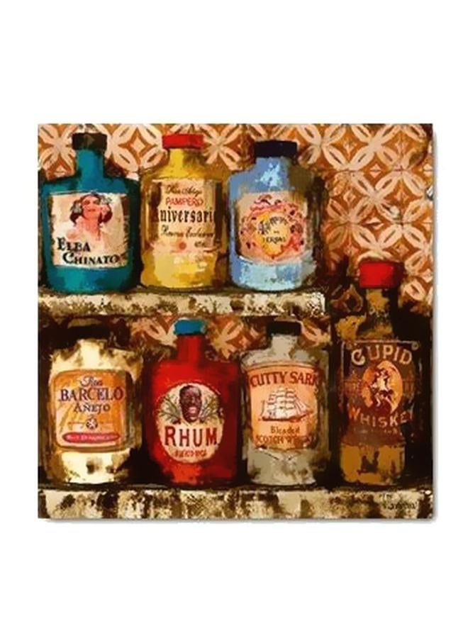 PHOTOBLOCK Decorative Wall Poster Red/Blue/Yellow 32x32cm