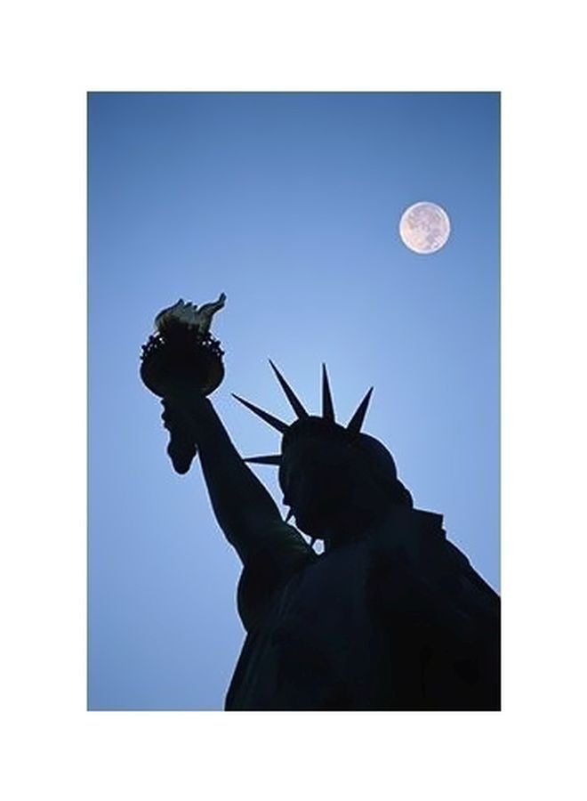 PHOTOBLOCK Decorative Wall Poster Black/Blue/White 60 X40cm 