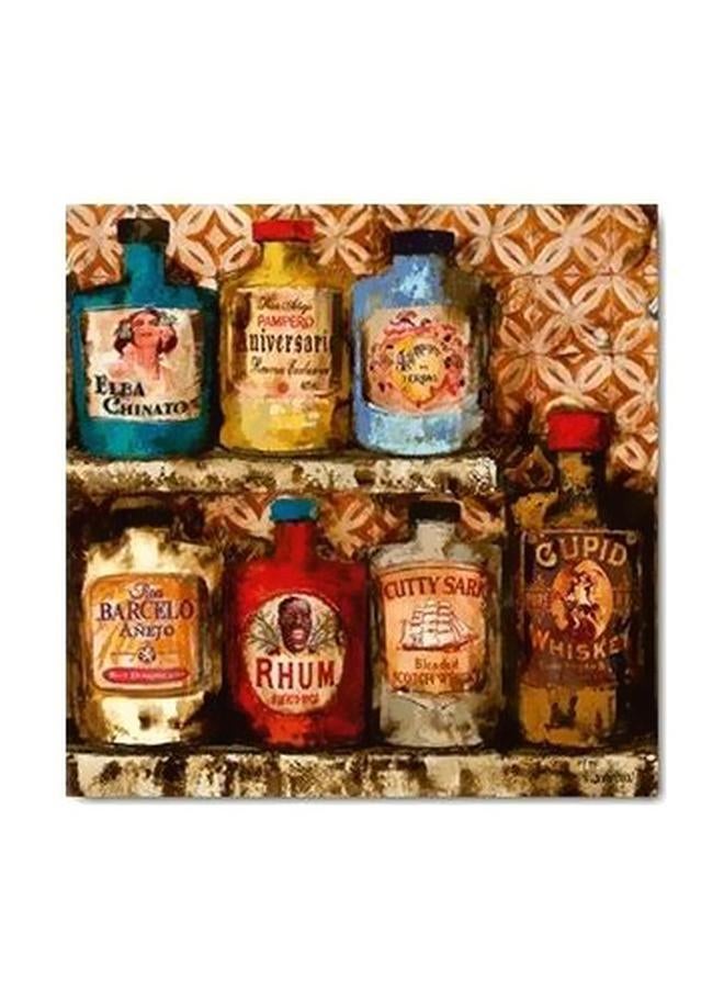 بوستر حائط للتزيين أحمر / أزرق / أصفر 50x50سم