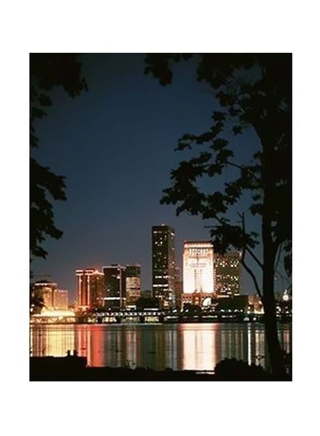 بوستر حائط للتزيين أسود/ أصفر 45x31سم