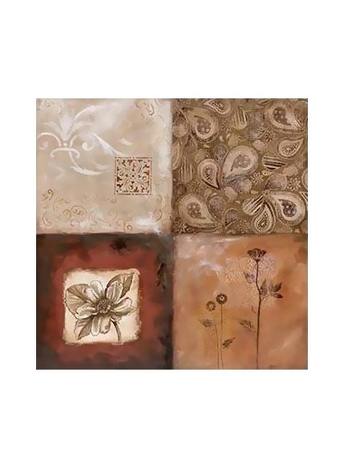 Decorative Wall Poster Brown/Red 50x50cm