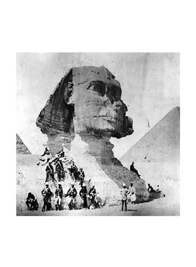 بوستر حائط للتزيين رمادي / أبيض 50x50سم