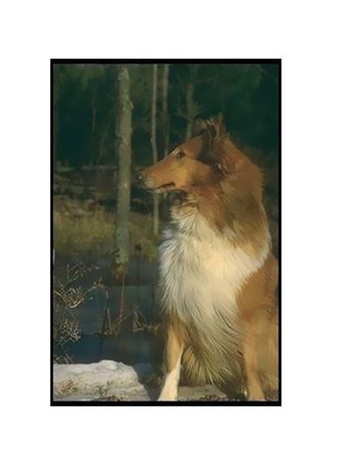 Decorative Wall Poster Green/Brown/White 60 X 40cm