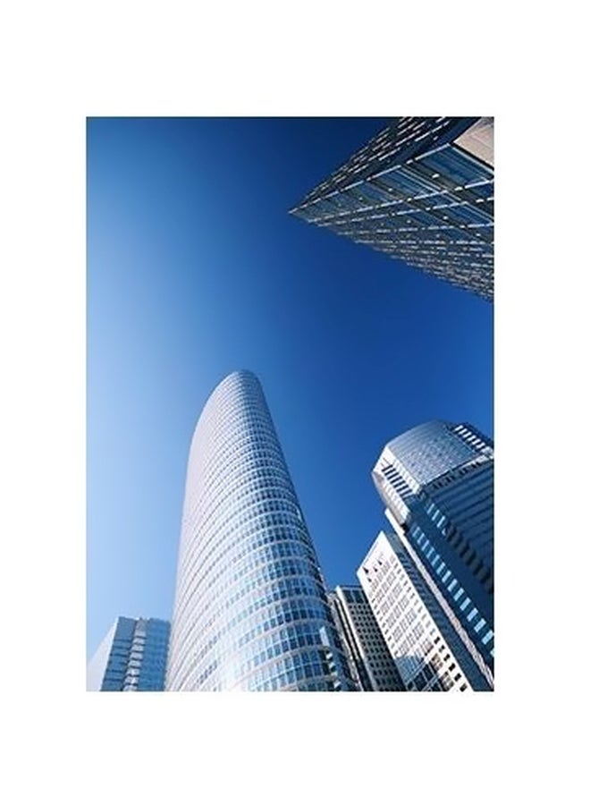 فوتو بلوك بوستر حائط للتزيين أزرق/ أبيض 24x18سم