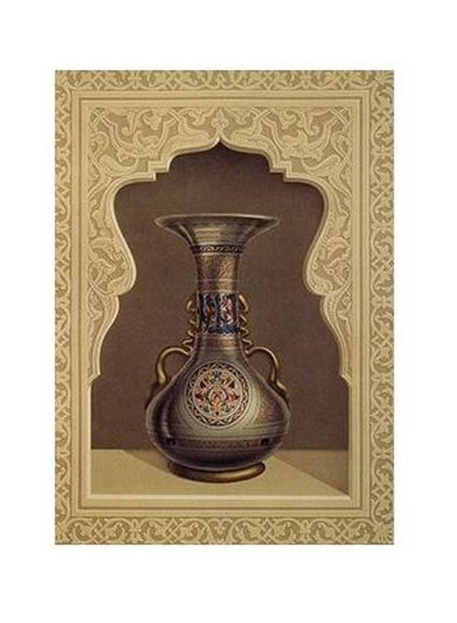 PHOTOBLOCK - Decorative Wall Poster Beige/Gold/Brown 34 ×24cm - Image 1