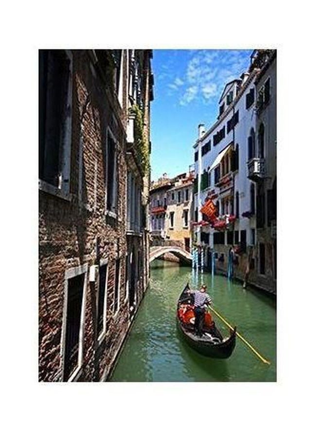 PHOTOBLOCK - Decorative Wall Poster Green/Blue/White 34x24cm - Image 1