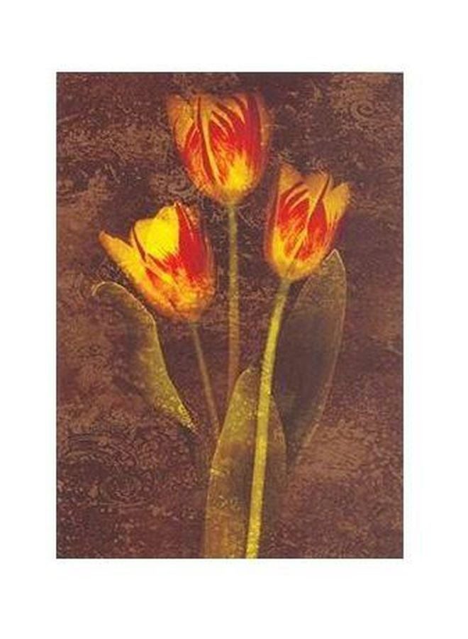 بوستر حائط للتزيين أحمر/ أصفر/أخضر 34 ×24سم