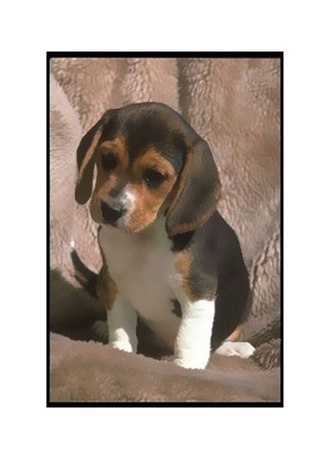 Decorative Wall Poster Brown/White/Black 34x24cm