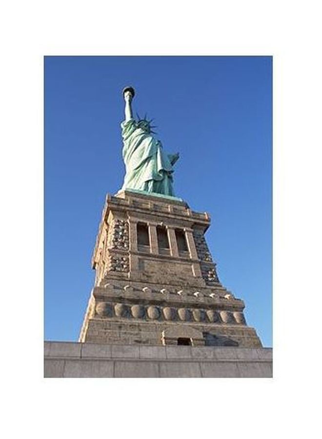 Decorative Wall Poster Blue/Beige/Green 34 ×24cm