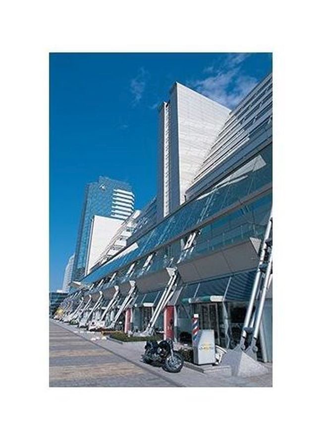 Decorative Wall Poster Blue/Grey/White 60 X40cm