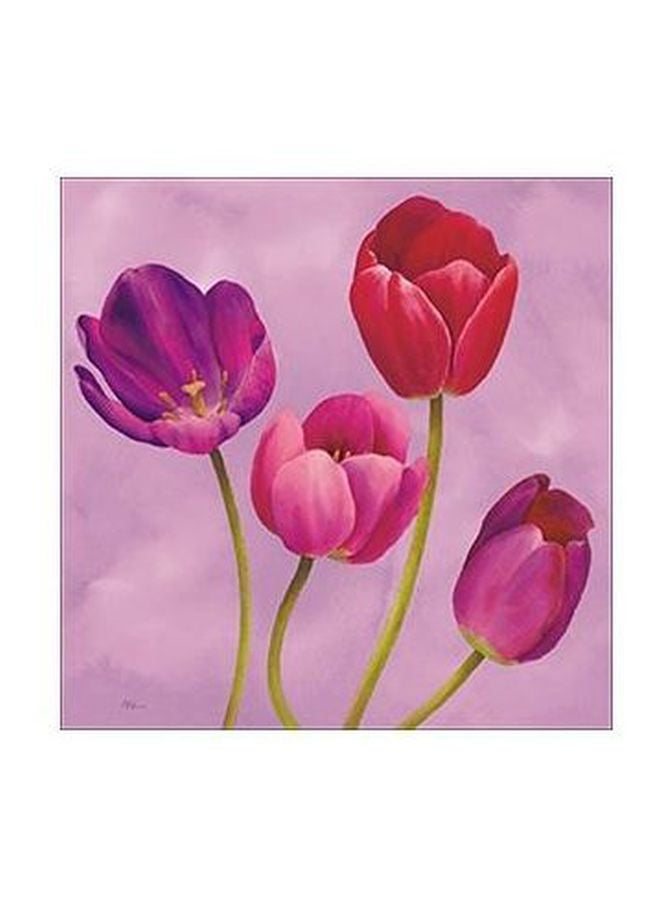 Decorative Wall Poster Pink/Red/Green 50x50cm