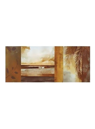Decorative Wall Poster Yellow/Beige/Brown 13x45cm - v1565785428/N29072679A_1