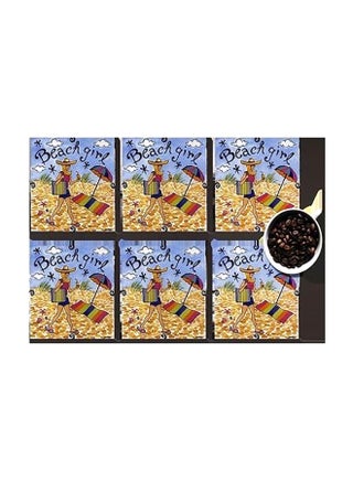 6-Piece Decorative Printed Coaster Set Blue/Yellow 7x7cm - v1565785445/N29072771A_1