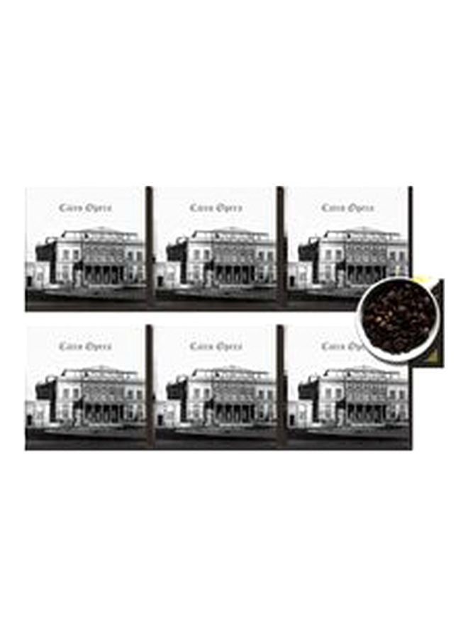 6-Piece Decorative Coasters Black/White 7x7cm