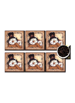 6-Piece Coaster Set Beige/White/Black 7 x7cm - v1565785580/N29073495A_1