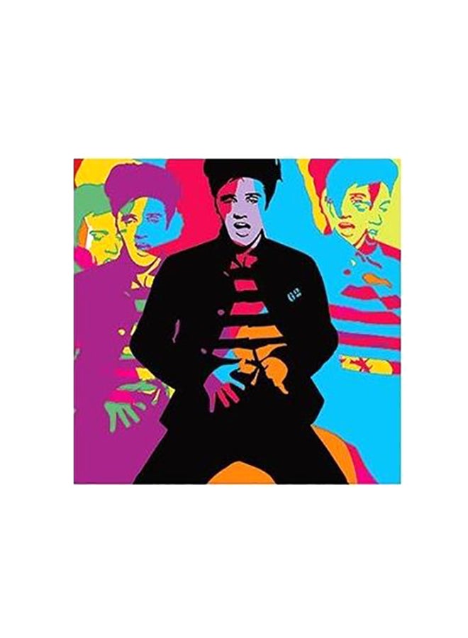 Decorative Wall Poster Black/Purple/Blue 50x50cm