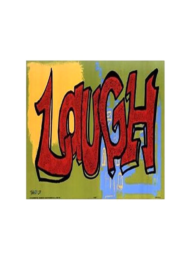 Decorative Wall Poster Red/Green/Yellow 32x32cm