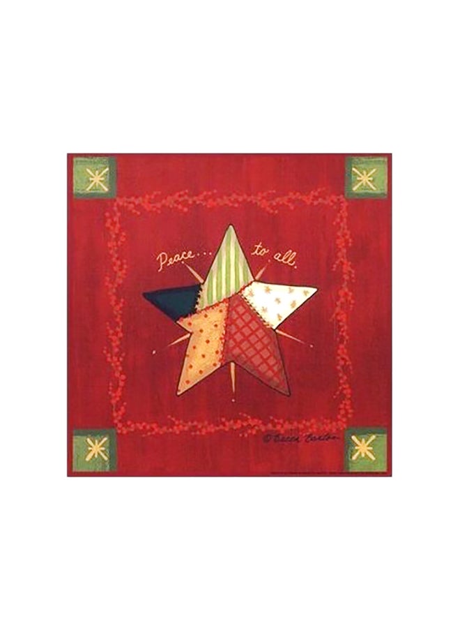 Decorative Wall Poster Red/Green/Orange 32x32cm