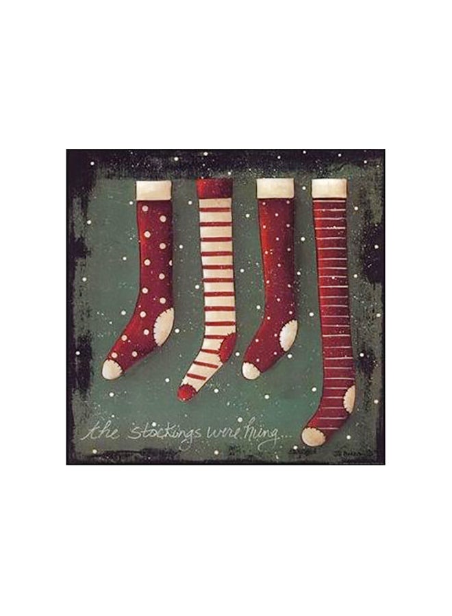 بوستر حائط للتزيين أخضر/أحمر/بيج 50x50سم