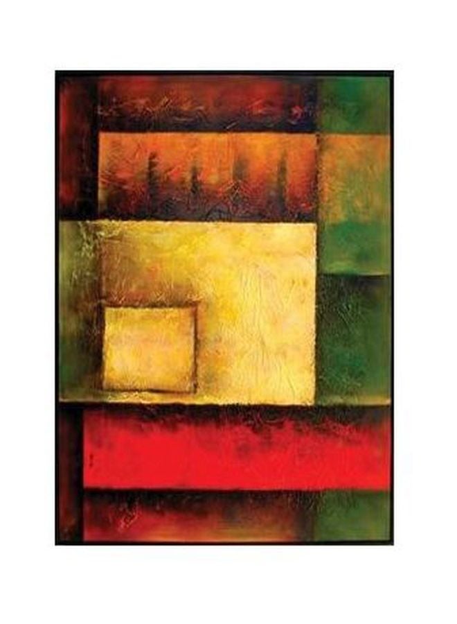 PHOTOBLOCK Decorative Wall Poster Yellow/Green/Red 60 x40cm 