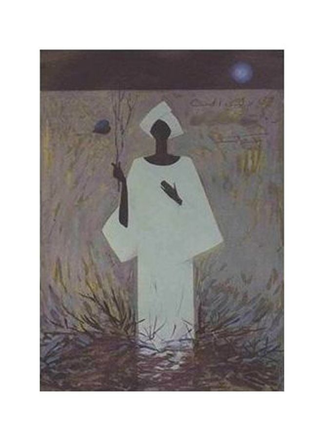 بوستر حائط للتزيين رمادي / أبيض 45 X31سم