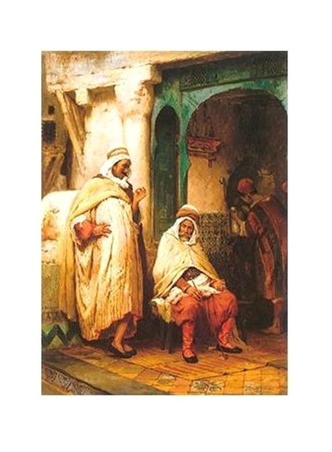 Decorative Wall Poster White/Beige/Green 60 X40cm