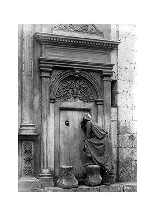 بوستر حائط للتزيين أسود/ أبيض/ رمادي 45 X31سم