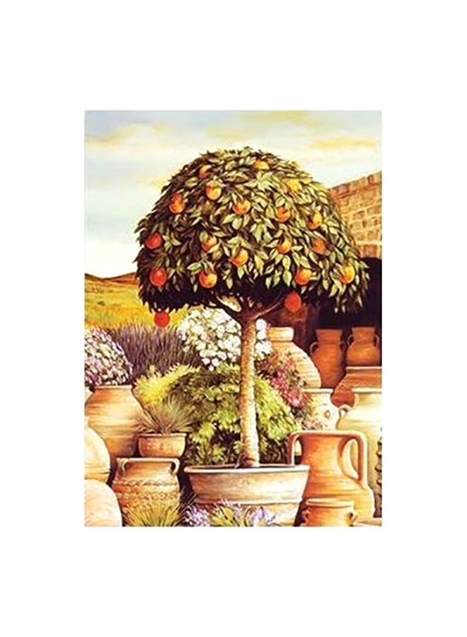 Decorative Wall Poster Brown/Green/Beige 60x40cm