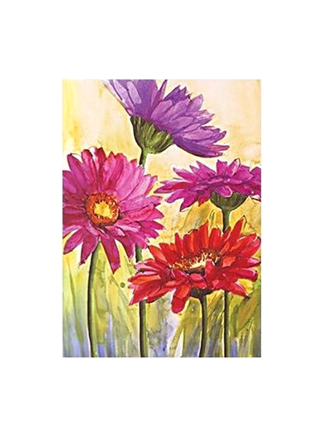 Decorative Wall Poster Yellow/Purple/Red 24x18cm