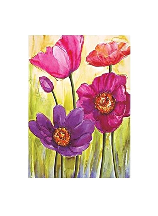 بوستر حائط للتزيين أخضر/بنفسجي/وردي 60x40سم