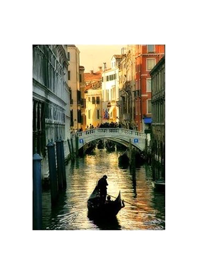 Decorative Wall Poster Orange/White/Yellow 60x40cm