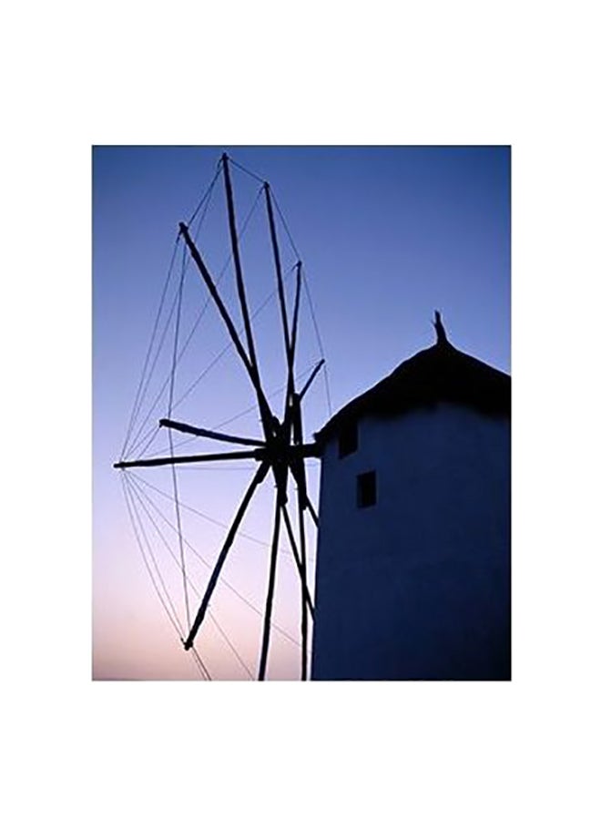 Decorative Wall Poster Blue/Pink/Black 45x31cm