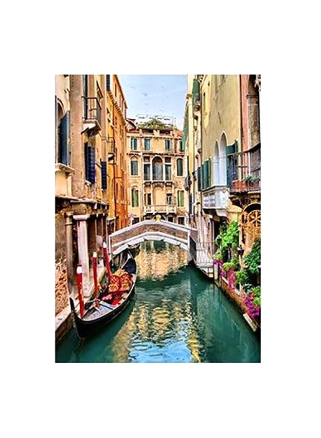 Decorative Wall Poster Beige/Blue/Brown 45x31cm