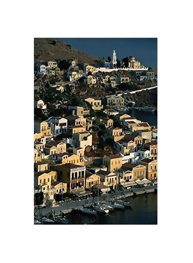 Decorative Wall Poster Green/Beige/White 60x40cm