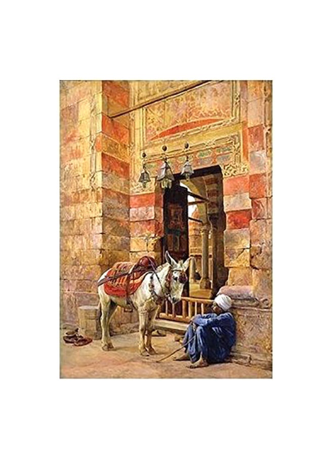 Decorative Wall Poster Yellow/Orange/White 60x40cm