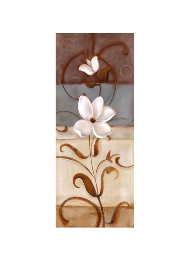 لوحة جدارية لتزيين الحائط مع إطار أبيض/بني/بيج 20x60Ø³Ù†ØªÙŠÙ…ØªØ±