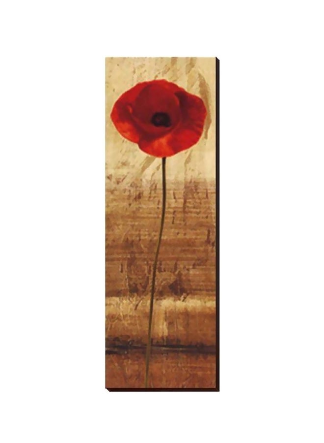 فوتو بلوك صورة حائط على شكل الزهور أحمر/بني 18x54سم