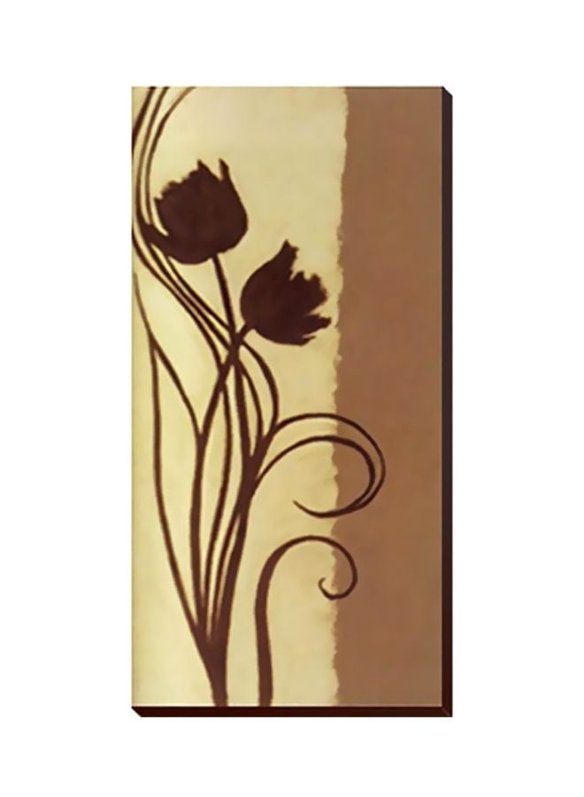 Photo Block Decorative Wall Painting With Frame Brown/Yellow/Brown 40x120cm 