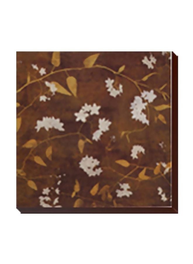 لوحة جدارية لتزيين الحائط مع إطار بني/بيج/أبيض 24x24سم