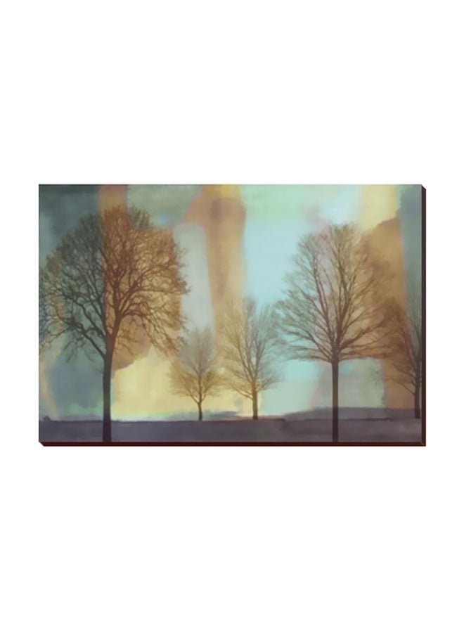 فوتو بلوك بوستر جداري للتزيين مع إطار بيج / الأزرق 54x34سم