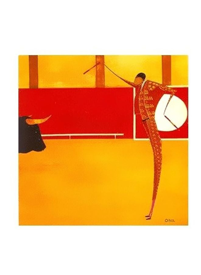 لوحة جدارية لتزيين الحائط مع إطار متعدد الألوان 32x32سم