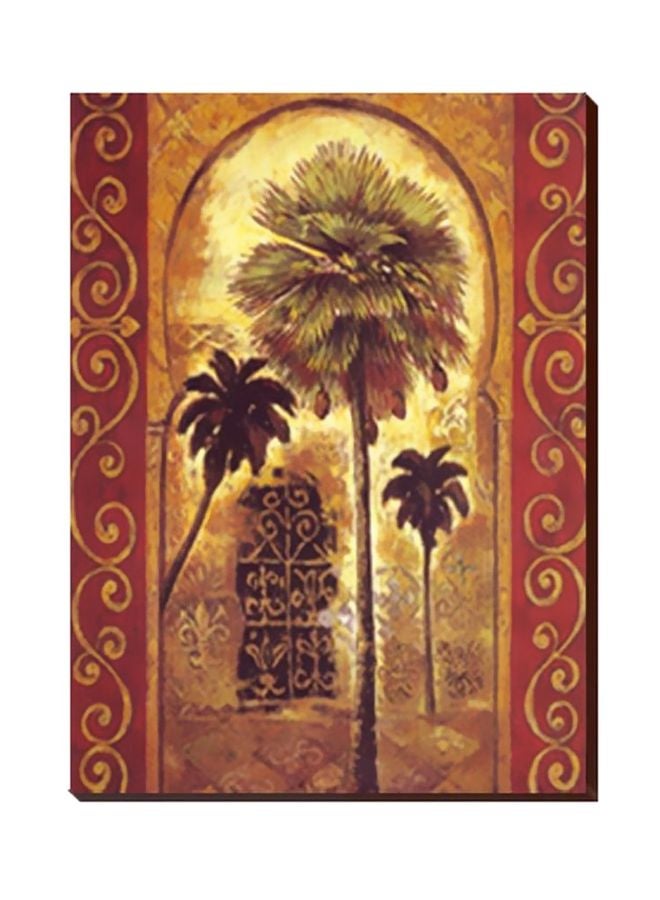 لوحة جدارية لتزيين الحائط مع إطار أحمر/أصفر/أسود 30x40سم