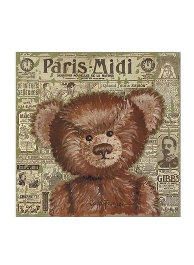 Decorative Wall Poster Brown/Green/Black 32x32cm