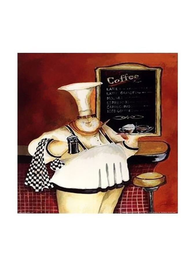 بوستر حائط للتزيين أحمر/ أبيض/ أسود 23x23سم