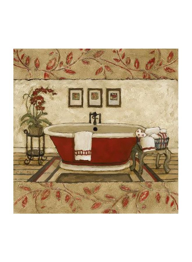 PHOTOBLOCK Decorative Wall Poster Brown/Yellow/Red 23x23cm